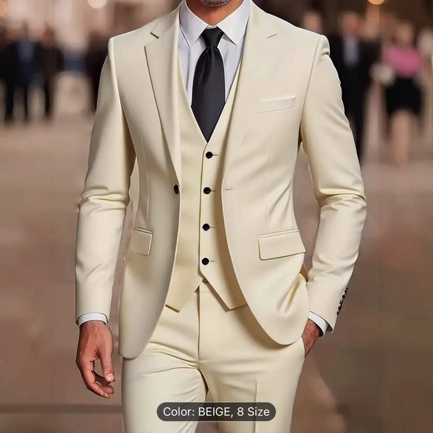 Men's Wedding Business Three-piece Suit Set – Formal & Stylish