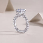 Affectionate S925 Silver 5-Carat Moissanite Diamond Ring