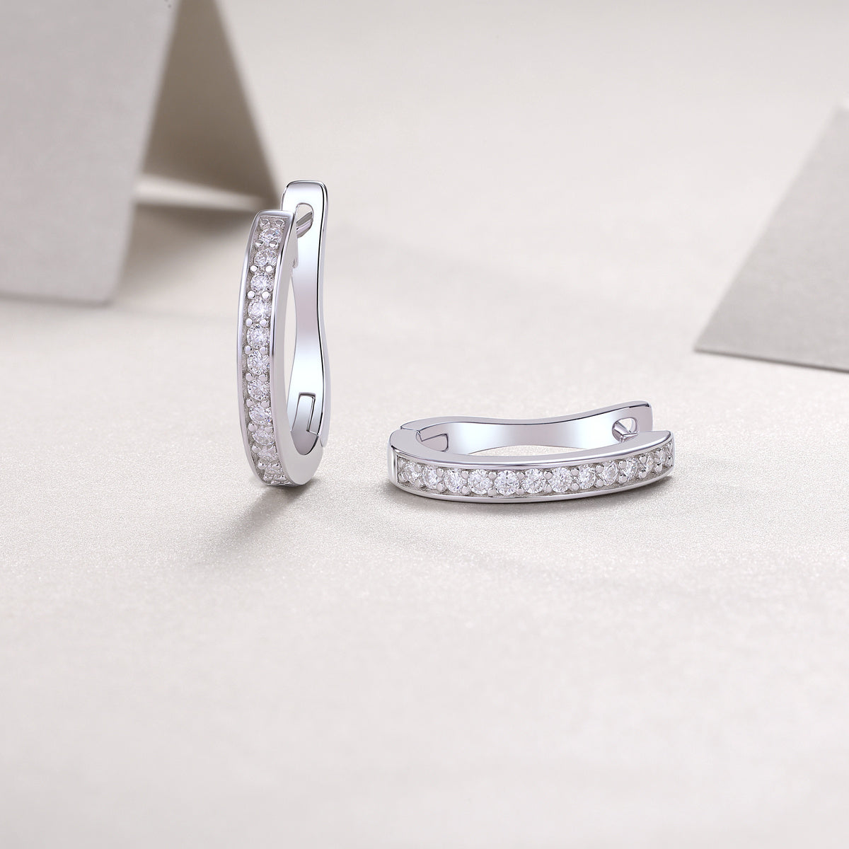 Morning Dew S925 Silver Platinum Plated Moissanite Earrings