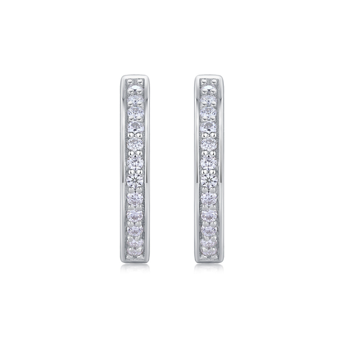 Morning Dew S925 Silver Platinum Plated Moissanite Earrings