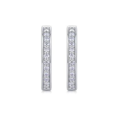 Morning Dew S925 Silver Platinum Plated Moissanite Earrings