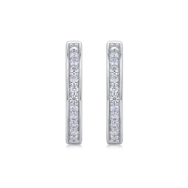 Morning Dew S925 Silver Platinum Plated Moissanite Earrings
