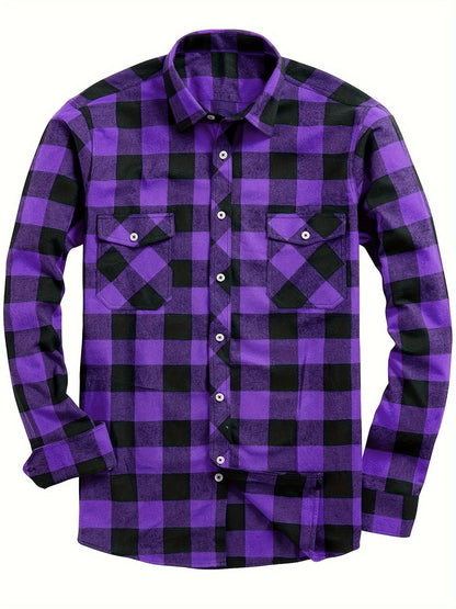 Flannel Plaid Shirt For Men All Seasons