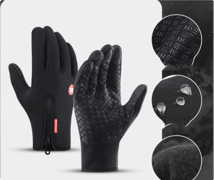 Waterproof touchscreen winter gloves 