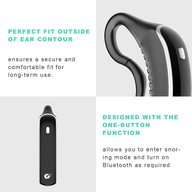 Bluetooth Anti-Snoring Earset Sleep Aid With Analyzer