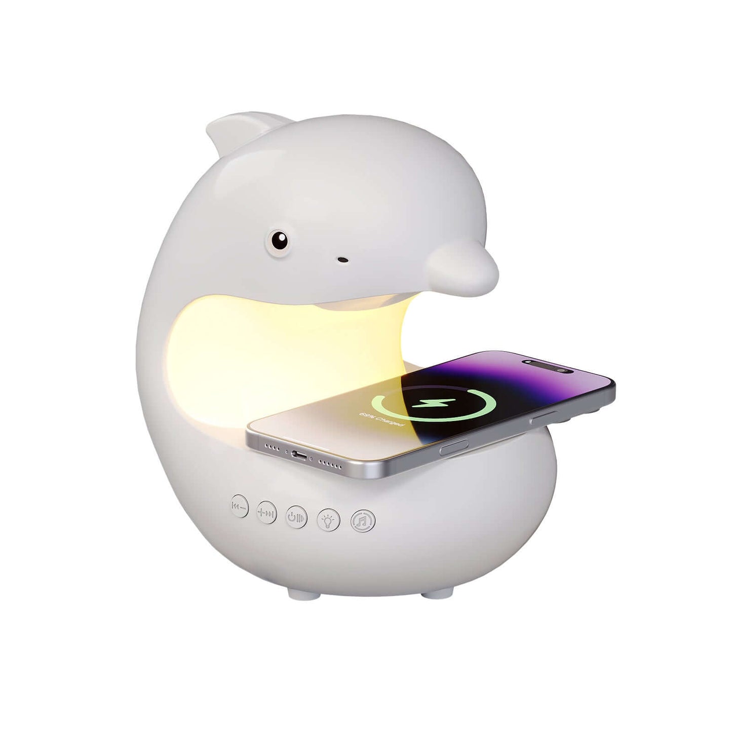 RGB Wireless Charging Night Lamp with Bluetooth Music Speaker