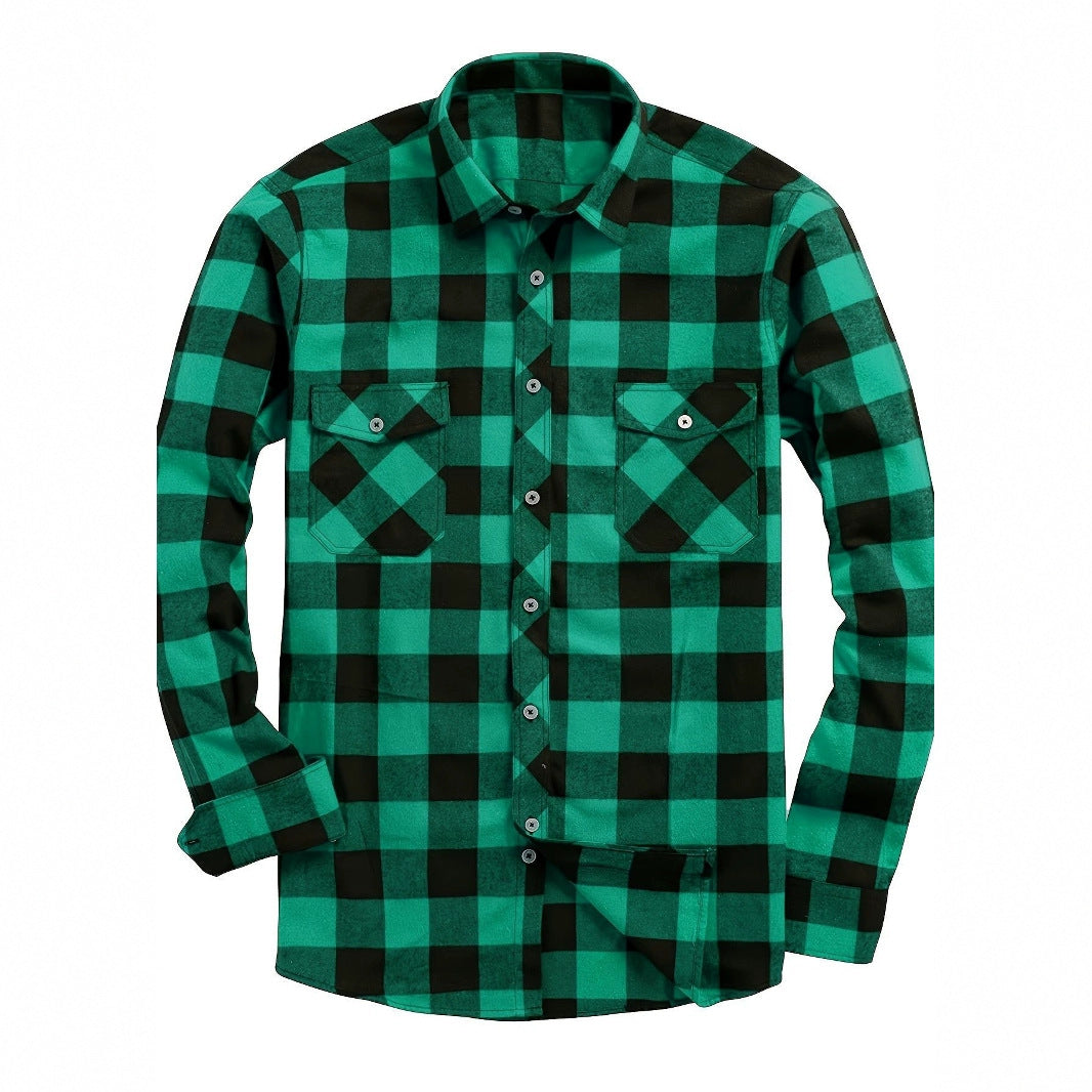 Flannel Plaid Shirt For Men All Seasons