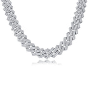 Men’s Luxury Moissanite S925 Silver Necklace – Diamond Look