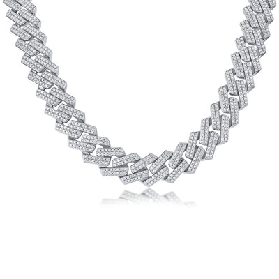 Men’s Luxury Moissanite S925 Silver Necklace – Diamond Look