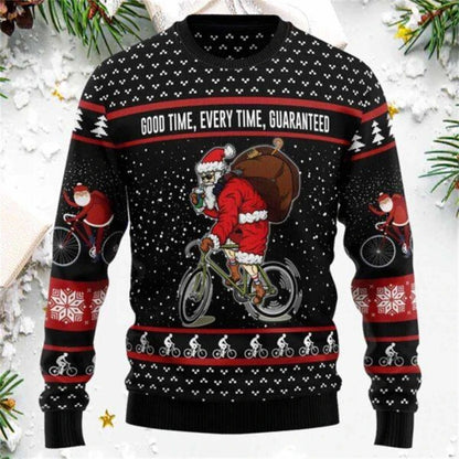 Ugly Christmas Sweater With Santa Graphic 3D Printed Hoodie Casual