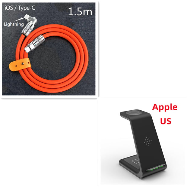 3 in 1 Wireless Fast Charging Station and Phone Stand