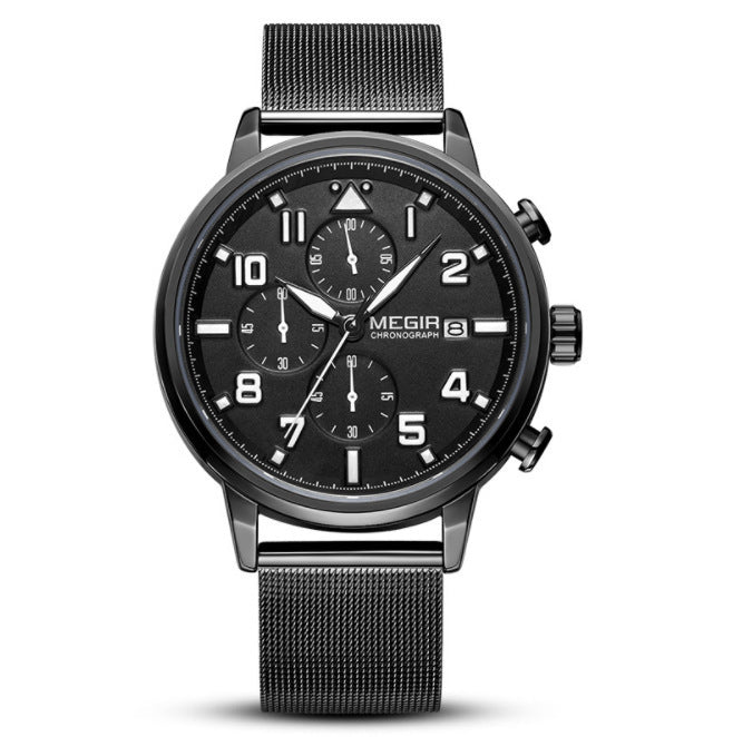 Men's Multifunctional Chronograph Waterproof Steel Belt